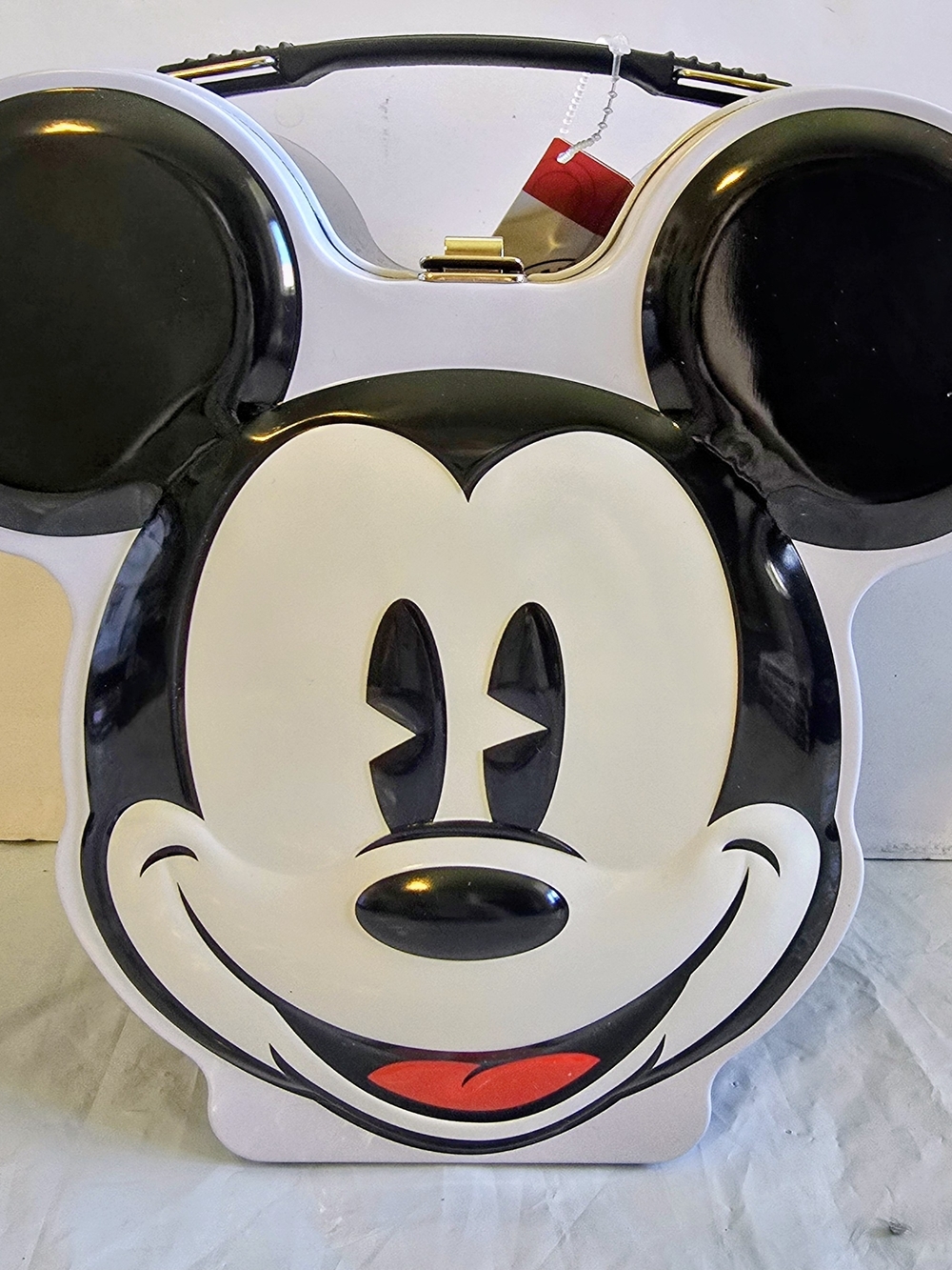 Disney Mickey Mouse Black & White Face Lunch Box New